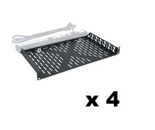 Middle Atlantic U1V-4 Vented Utility Rack Shelf Rackshelf 1U - PACK of FOUR (4) picture
