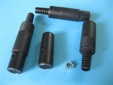 100 pcs Standard Mini DIN Jack 7 Pin Female Connector with Plastic Handle New picture