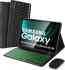 7 Colors Backlit Keyboard Case with Mouse for 12.4