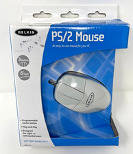Belkin Computer Mouse 3 Button F8E813-PS2 White Open Box Vintage picture