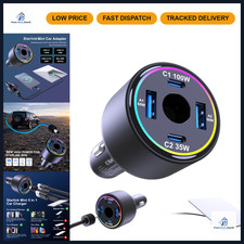 Mini Car Adapter for Stable DC 60W Power Delivery & USB-A Charging - Fast & Reli picture