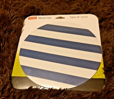 staples round mouse pad Blue and White picture