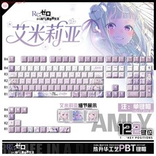 Anime Re:Life in a Different World from Zero Emiria Theme PBT Keycap 122Pcs Set picture
