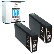 2-PK Compatible T676XL Black Ink for Epson WorkForce Pro WF-4090 WF-4520 WF-4530 picture