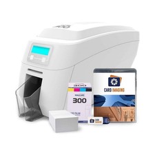 NEW IN BOX Magicard 300 ID Card Color Printer with 4x MC250YMCOK/2 Ribbons picture