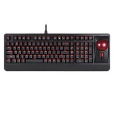 Perixx Periboard-322 Wired Mechanical Trackball Keyboard With 2 Hubs,  picture