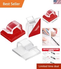 60 Pcs Waterproof Clear Adhesive Cable Clips - Perfect for All Seasons picture