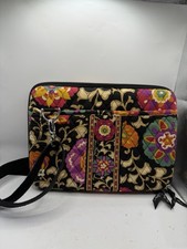 Vera Bradley PURPLE Floral MINI LAPTOP CASE iPad Tablet eBook Hard Zip Case picture