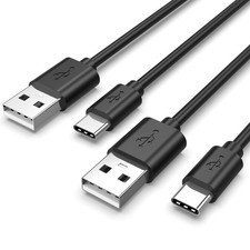 Superer 2-Pack 10FT PS5 Controller Charger Cable, USB-C 10 ft (2 Pack), Black picture