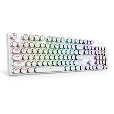 K710 Wireless Typewriter Mechanical Gaming Keyboard, White picture