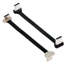 CY Angle USB-C Type C to USB-C Flat USB2.0 Data Cable 65W Fast Charge for Tablet picture