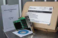 PCI-Express 4-Port Gigabit NIC PCIe RTL 8111 RJ45 Network Card SYBA SI-PEX24042 picture