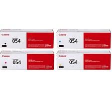Canon Genuine 054 Complete 4-Color High Yield Toner Cartridge Set (CRG054HYCMYK) picture