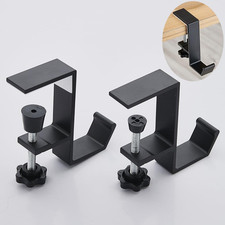 2Pcs Clamp-On under Desk Headphone Holder Students' Desk Hook Women'S Bag Hook w picture