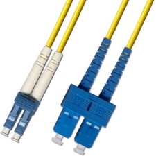 25M Singlemode Duplex Fiber Optic Cable 9/125 LC SC Yellow Patch Cable Network picture