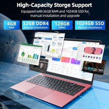 SGIN 15.6/18.5 Inch Laptops 128GB 1TB 2TB ROM Celeron N5095 Quad Core Window11 picture