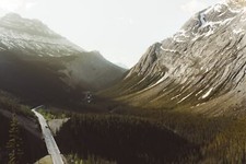 Landscape nature road mountains Custom Gaming Mat Desk picture