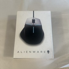 Alienware Wired RGB Gaming Mouse Black Silver Side Panels Used Untested picture