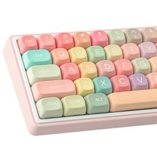 126 Keys PBT Keycaps MOA Profile Cute Keycap Rainbow Candy Mechanical Caps picture