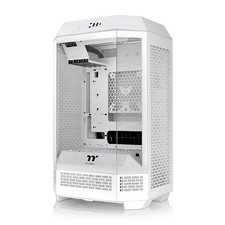 Tower 300 Snow Micro Tower Case Octagonal Design With Tempered Glass White picture