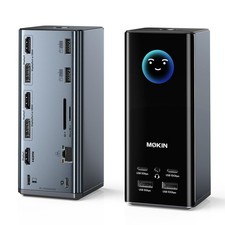MOKiN USB C Docking Station 3 Monitors Display with Weather Function picture