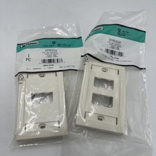 PANDUIT CFPE4IWY  & CFPE2IW Wall Plate Single Gang 2 & 4 Module White Faceplate picture
