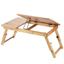 Portable Foldable Wooden Bamboo Laptop Table Sofa Bed Office Laptop Stand Holder picture
