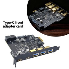 USB3.2 GEN1 PCI-E Expansion Card 5 Ports 2*Type-C 3*USB-A 19 Pin Connector 5Gb picture
