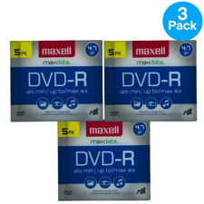Maxell maxdata DVD-R 4.7GB 120 min 16x Speed ​​Single-Sided Blank Discs 5 PK picture