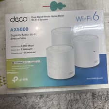 TP-Link Deco AX5000 Whole Home Mesh Wifi 6 System, 3 Pack - NEW picture