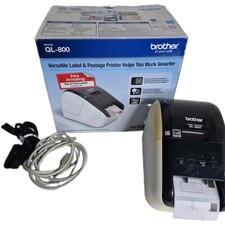 Brother QL-800 Postage Label Printer Using DK 2251 Labels With Cables Working picture