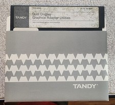 Vintage Tandy Computer Dual Display Graphics Adapter Utilities Floppy Disk v1.0 picture