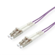 OM4 LC 100g Violet Duplex Multimode Fiber Cable 50/125 Purple 40M 120FT Network picture