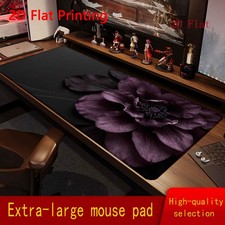 1pc 2D Flat,A Dark Purple Floral Pattern Mouse Pad, Suitable for Gaming, Offic picture