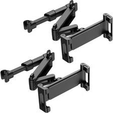 2 Pack Car Headrest Tablet Mount Holder 360° iPad Phone Back Seat Stand Black picture