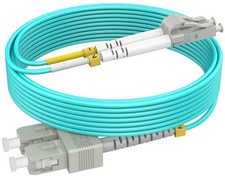 RamboCables-OM4 SC to LC Multimode Fiber Patch Cable, LSZH, 10ft/3m | Fiber O... picture