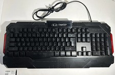 MageGee GK806 RGB LED Backlit Wired USB Gaming Keyboard Black Tested Working picture