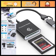 CFexpress Type B Card Reader USB 3.2 10Gbps, USB-C & USB-A Adapter for PC, Mac, picture