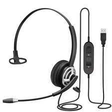 USB Headset with Microphone for PC, Computer Headset with Mic Noise Canceling... picture
