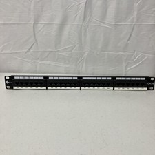 VC Vertical Cables P24T-A11 24-Port CAT-5E Patch Panel 1U Used Some Are Labeled picture