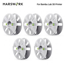 5-Pack Bambu Lab Compatible reusabl Spool, AMS Ready RFID Color Swatch & Remain picture