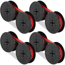 4 Pairs Universal Typewriter Ribbon, Red Twin Spool Typewriter Ink Ribbon, Twin picture