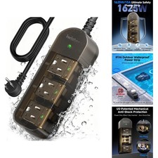 Iwister Outdoor Power Strip Weatherproof, 3 AC Outlets, 5FT Extension Cord picture
