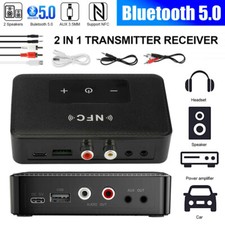 New Wireless Bluetooth 5.0 Receiver Aux NFC to 2 RCA Audio Stereo Adapter 3.5mm picture