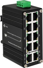 Mini Industrial Gigabit Ethernet Switch 10 RJ45 Hardened Ports 10/100/1000 Mbps picture