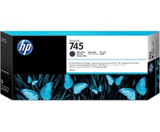 HP 745 Matte Black Ink Cartridge, 300 ml, DesignJet Compatible, F9K05A picture
