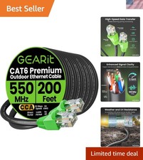 200 ft Cat-6 Outdoor Ethernet Cable - 10 Gbps, UV Resistant, Waterproof Quality picture