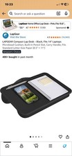 Black Compact Lap Desk Fits 14 Inch Laptops Style 43108 Portable Bed Table picture