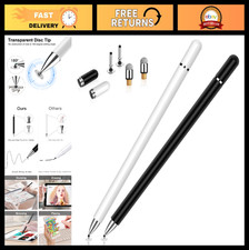2 Pack Stylus Pen for Touchscreen Devices | High Sensitivity, Disc & Fiber Tips, picture