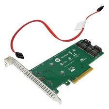HP Dual M.2 2280 SATA PCIe x8 Riser Card / Adapter 759505-001 + Cable 798565-001 picture